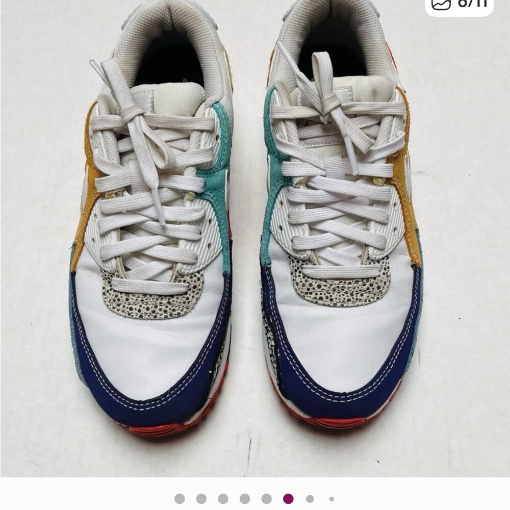 Nike Air Max Safari Mix White Animal Red, Blue, Tan and White Colorful Casual - Picture 5 of 10